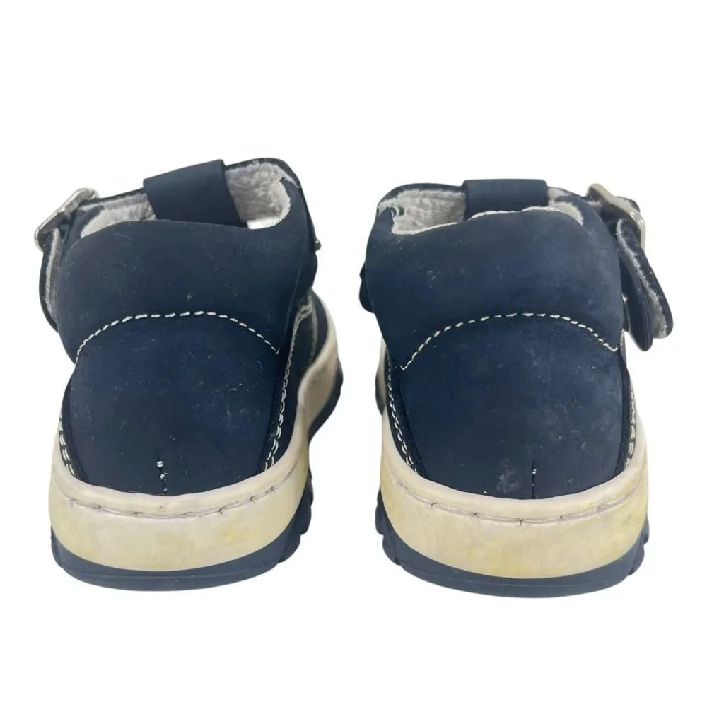 NA! Toddler EU‎ 22 | US 6 Made in Italy Blue Leather Sandal Snap Closure